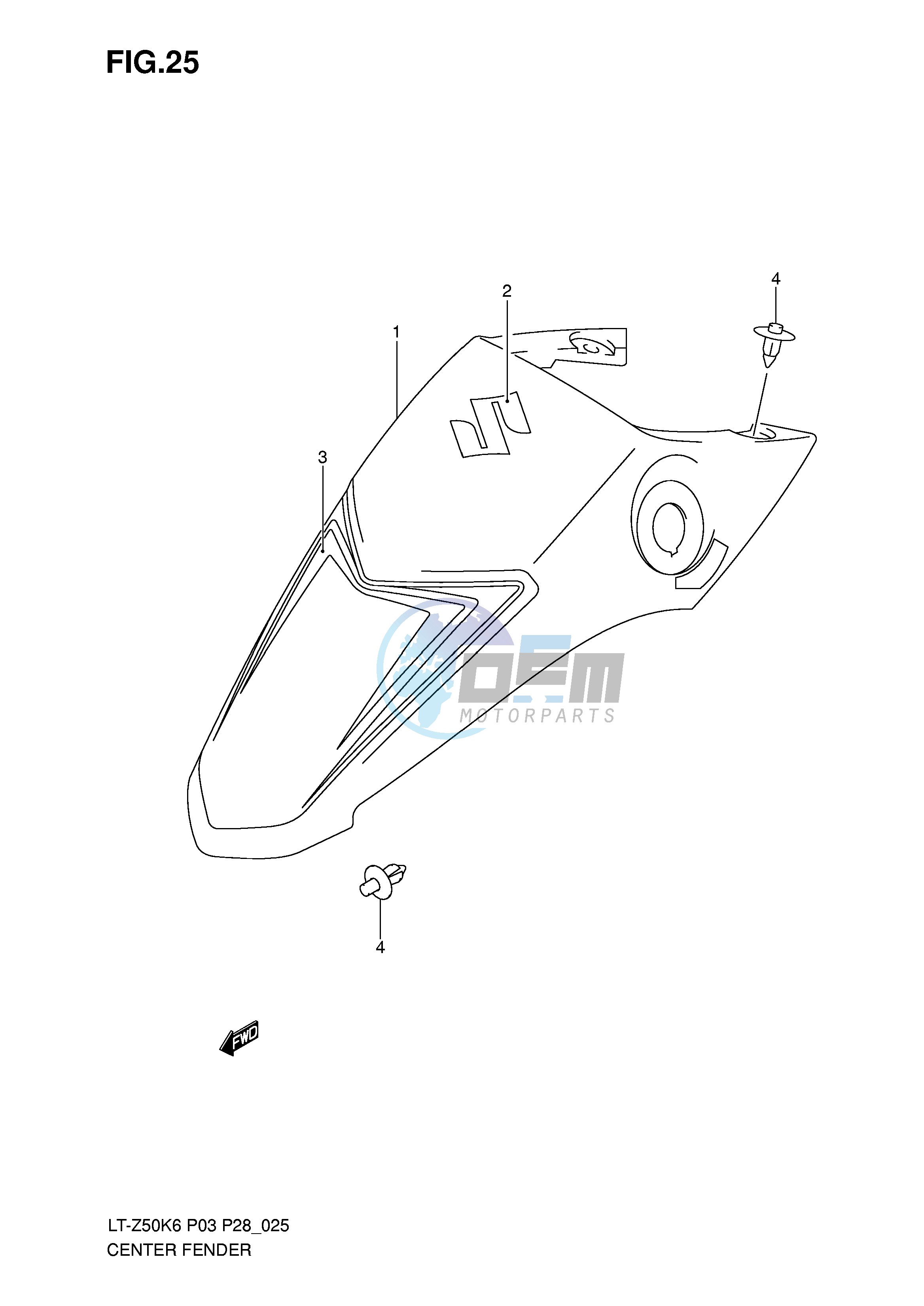 CENTER FENDER (MODEL K6)