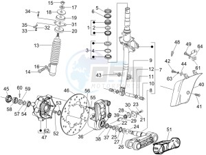 Granturismo 200 L USA drawing Fork - steering tube - Steering bearing unit