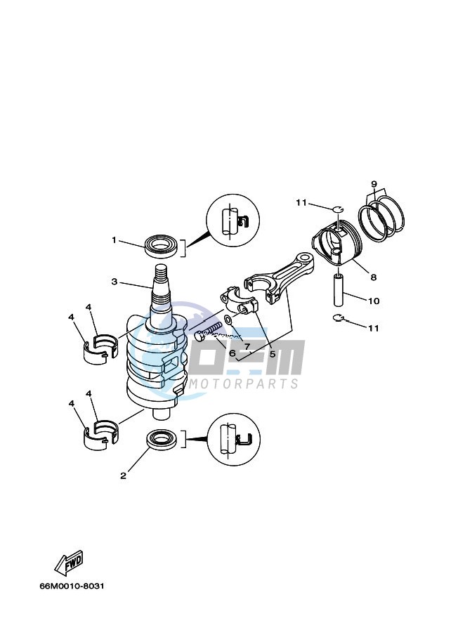 CRANKSHAFT--PISTON