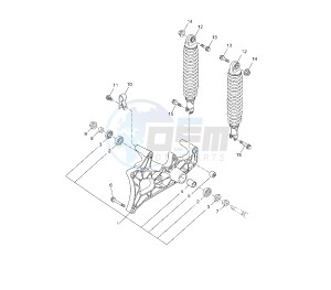 YP R X-MAX 125 drawing REAR SHOCK ABSORBER