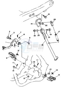 WR 250 drawing STAND-FOOTREST