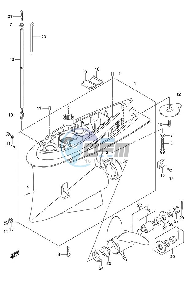 Gear Case (DF 250S)