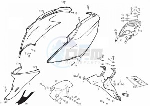 ATLANTIS CITY - 50 cc VTHAL1AE2 Euro 2 2T AC FRA drawing Rear fairing (Positions)