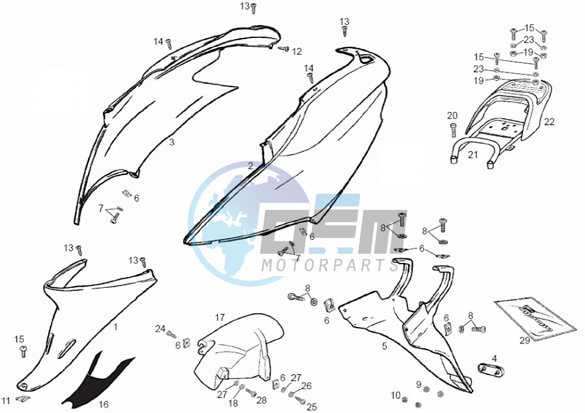 Rear fairing (Positions)