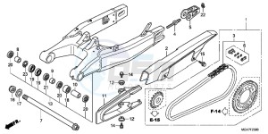 CBR600FB drawing SWINGARM