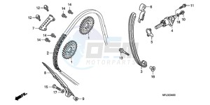 CBR1000RR9 Korea - (KO / MME SPC) drawing CAM CHAIN/TENSIONER