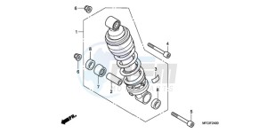 CB600FA3A Australia - (U / ABS ST) drawing REAR CUSHION