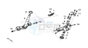 MAXSYM 400 I drawing FRONT FORK/ STEERING STEM