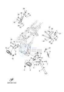 WR125X (22B8 22B8 22B8) drawing STAND & FOOTREST