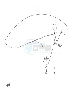 GSX-R750 (E28) drawing FRONT FENDER