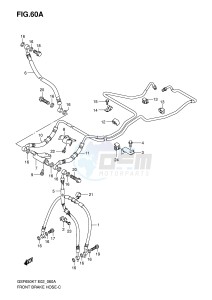 GSF650 (E2) Bandit drawing FRONT BRAKE HOSE (GSF650AK7 UAK7 SAK7 SUAK7 AK8 UAK8 SAK8 SUAK8)