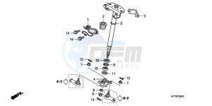 TRX420FA9 Australia - (U) drawing STEERING SHAFT (STD)