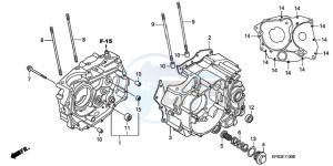 CRF230F9 Australia - (U) drawing CRANKCASE