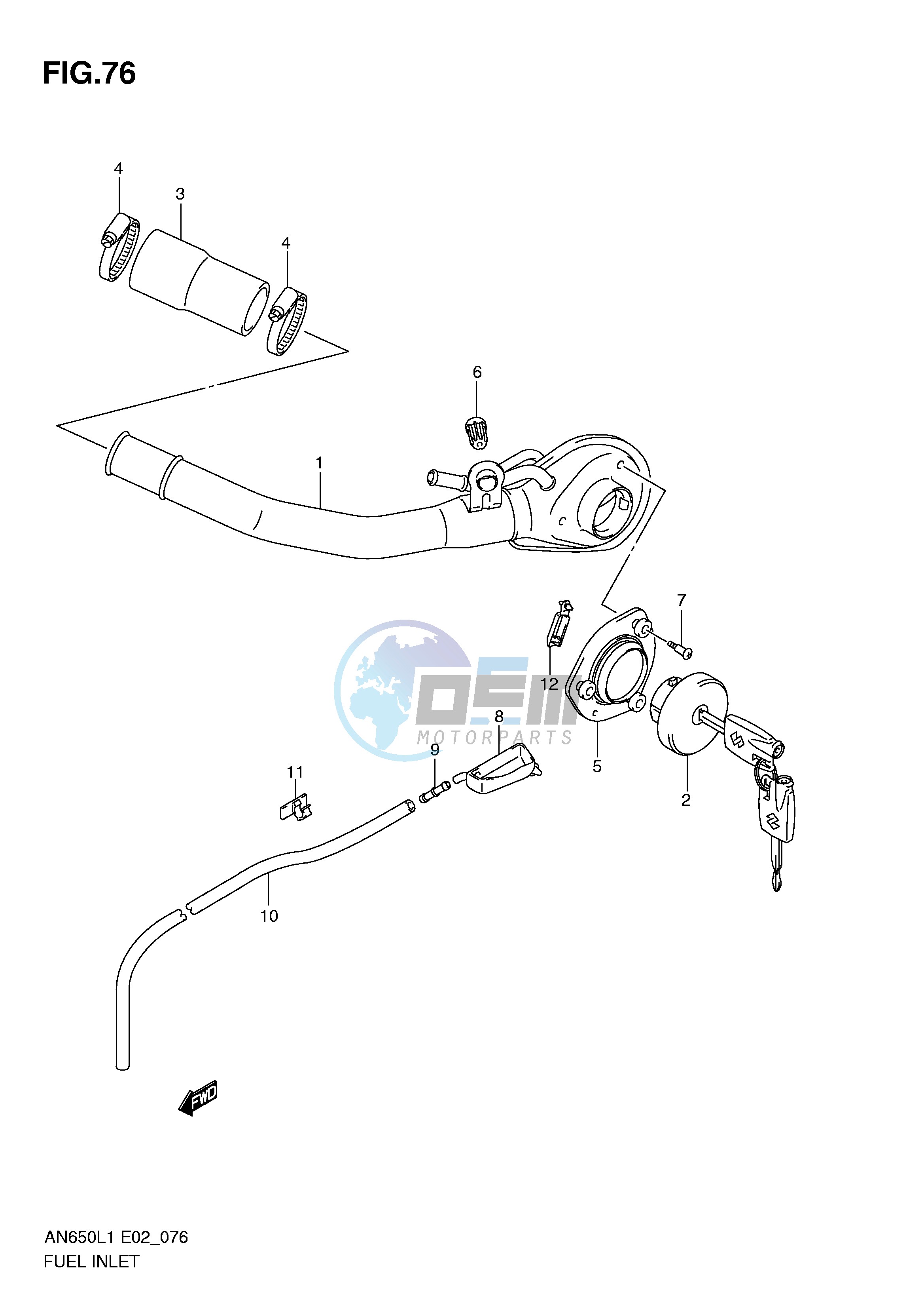 FUEL INLET (AN650AL1 E2)