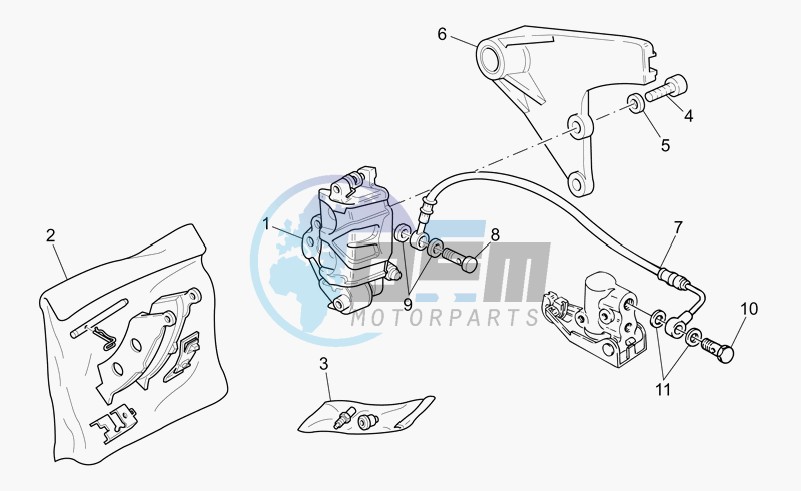 Rear brake caliper