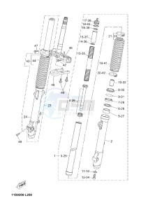 XTZ660Z TENERE (11D9) drawing FRONT FORK