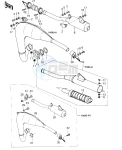 KX 80 A [KX80] (A1-A2) [KX80] drawing MUFFLER