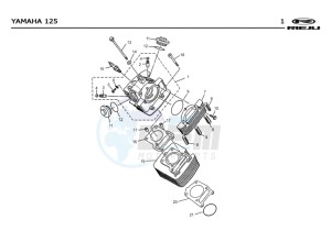 SMX-125-4T-BLACK drawing CYLINDER HEAD - CYLINDER  EURO2