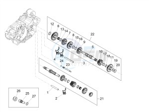 RX 125 E4 (APAC) drawing Gear box - Gear assembly