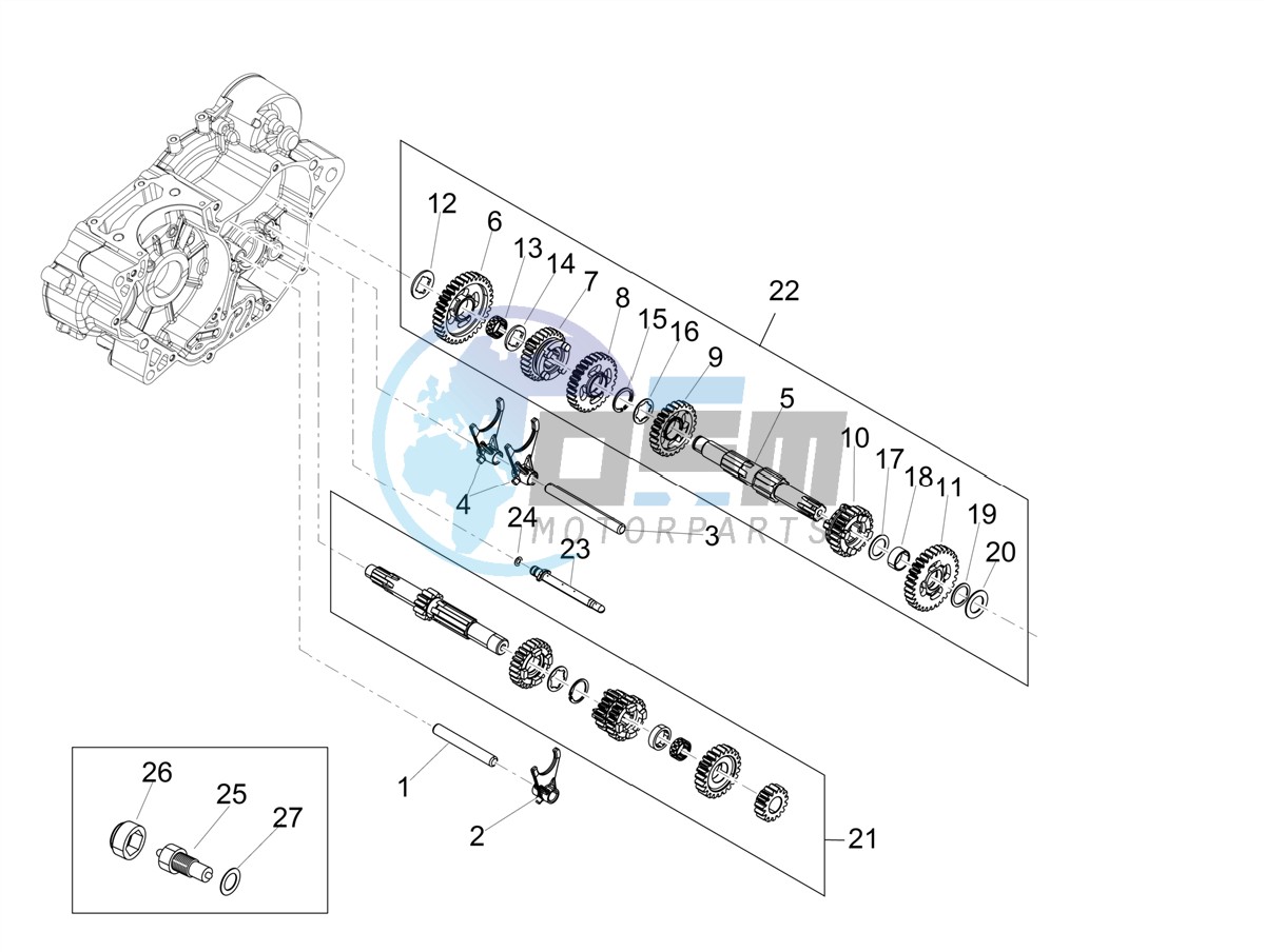 Gear box - Gear assembly