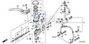 CB1000RA Europe Direct - (ED) drawing FR. BRAKE MASTER CYLINDER (CB1000R)