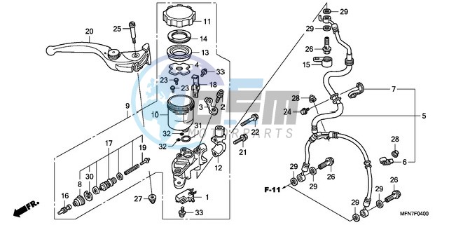 FR. BRAKE MASTER CYLINDER (CB1000R)