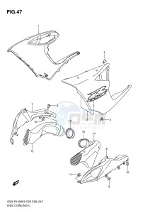 GSX-R1000 (E3-E28) drawing SIDE COWLING (MODEL K5)