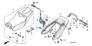 CB1300SA9 UK - (E / ABS BCT MKH MME TWO TY2) drawing SEAT/REAR COWL