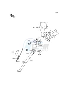 NINJA_ZX-6R_ABS ZX636FFF FR GB XX (EU ME A(FRICA) drawing Stand(s)