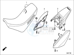 CRF50FH Europe Direct - (ED) drawing SEAT/REAR FENDER