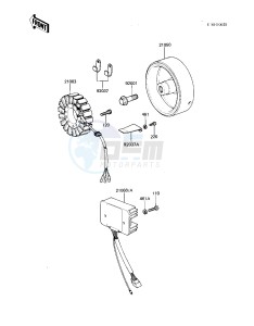 KZ 550 A (A3-A4) drawing GENERATOR_REGULATOR -- 82-83 A3_A4- -