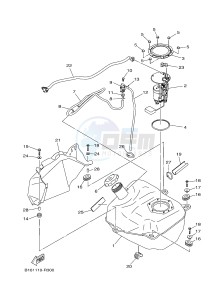 YFM700FWAD YFM70GPLG GRIZZLY 700 EPS LIMITED EDITION (B315) drawing FUEL TANK