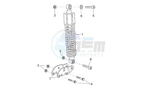 Atlantic 125-200-250 drawing Rear Shock absorber