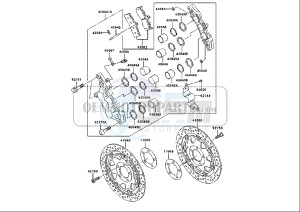 ZRX 1200 (EU) drawing FRONT BRAKE CALIPER