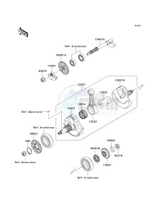 KX 450 E (KX450F MONSTER ENERGY) (E9FA) E9FA drawing CRANKSHAFT