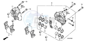 CBR600RR9 France - (F / CMF MME) drawing FRONT BRAKE CALIPER (CBR600RR9,A/RA9,A)