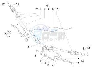 GTS 300 ie Super Sport drawing Handlebars - Master cil