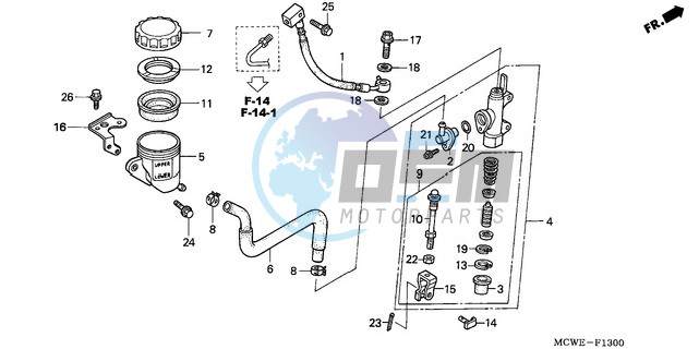 RR. BRAKE MASTER CYLINDER