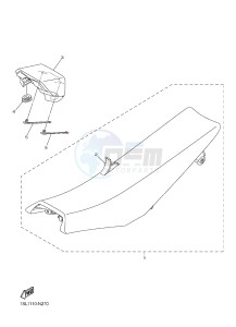 YZ450F (B115 B116 B117) drawing SEAT