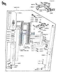 KZ 1000 M [CSR] (M1-M2) [CSR] drawing FRONT FORK