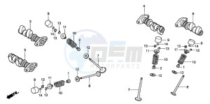 XL1000V VARADERO drawing CAMSHAFT/VALVE