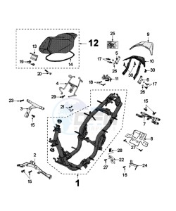 FIGHT 4 50 A4T TPS drawing FRAME AND SADDLE