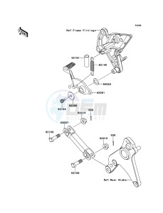 Z1000_ABS ZR1000ECF FR XX (EU ME A(FRICA) drawing Brake Pedal