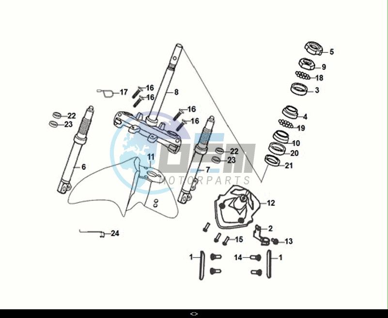 STEERING STEM - FRONT CUSHION