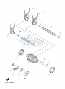 YZ250F (B7BS) drawing SHIFT CAM & FORK