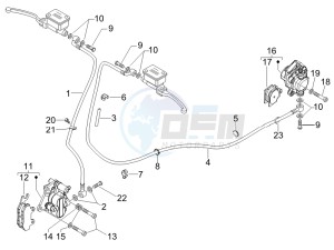 GTV 125 4T Navy (Euro 3) drawing Brakes pipes - Calipers