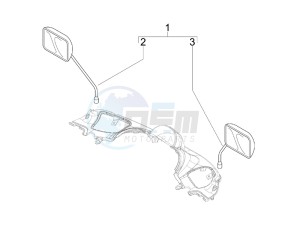 Beverly 300 ie Tourer e3 drawing Mirrors