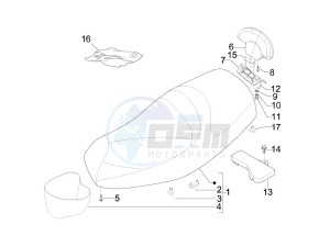 MP3 125 ie Touring drawing Saddle seats - Tool roll