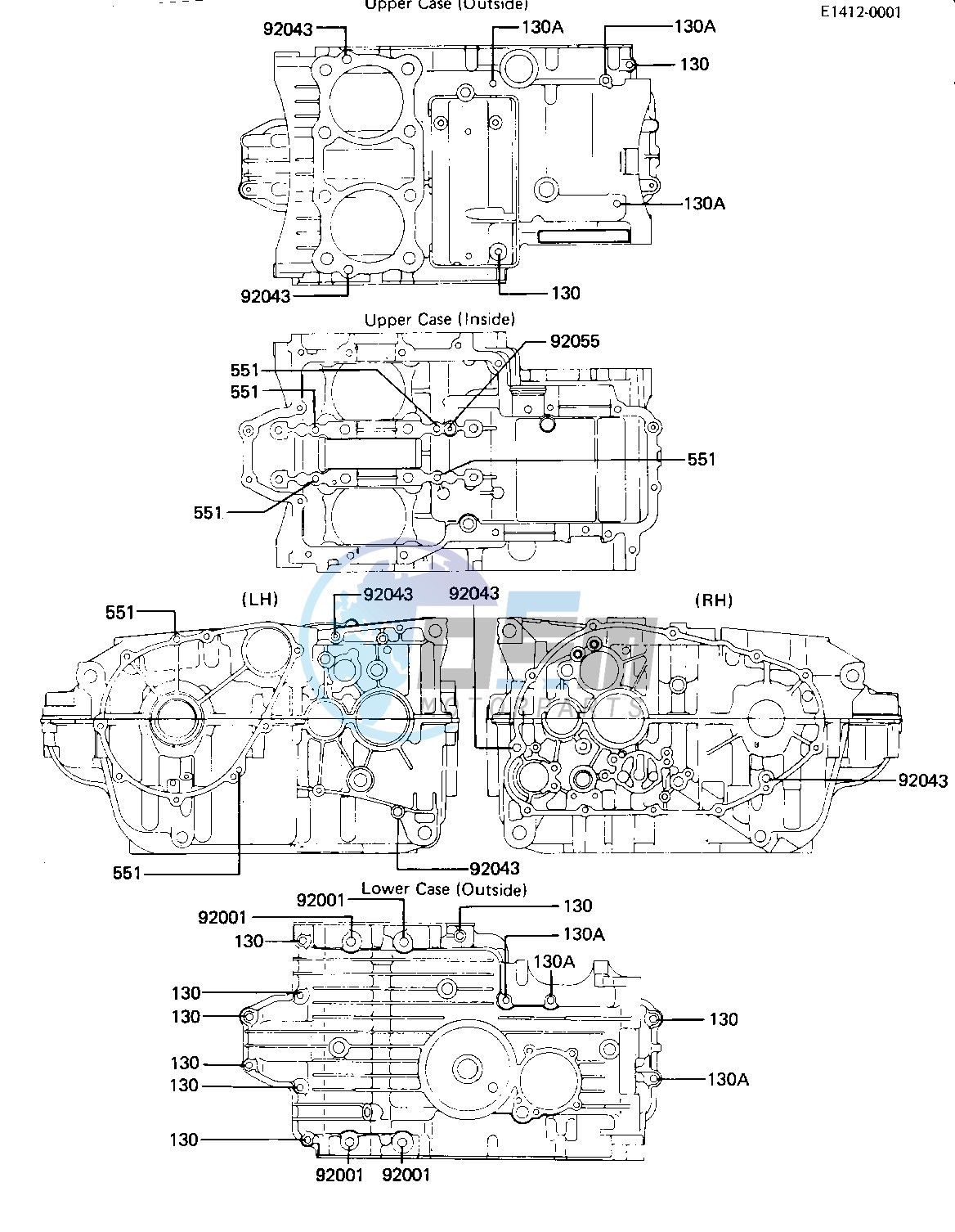 CRANKCASE BOLT & STUD PATTERN