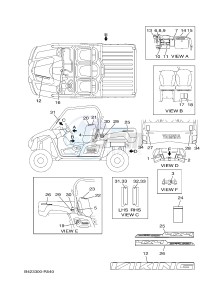 YXM700E YXM70VPXG VIKING EPS (B423) drawing EMBLEM & LABEL 1